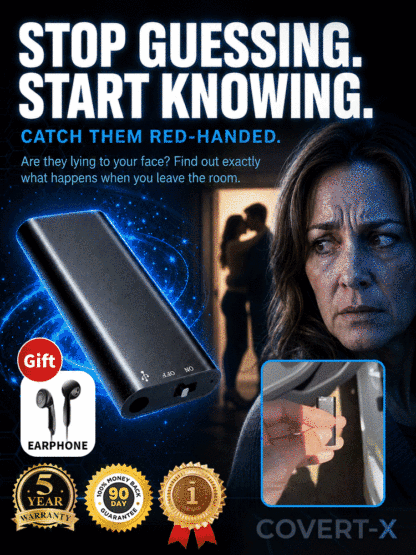 [300-hour battery life] One-click hidden voice recorder