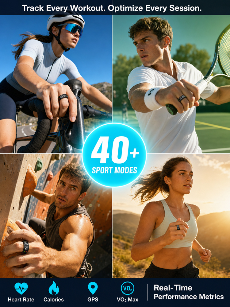 👨‍⚕️【Cutting-Edge Silicon Valley Technology】Say Goodbye to Needle Pain! Precise 24/7 Monitoring: A single smart ring tracks your blood pressure and blood sugar trends. Your personal health manager worth millions! 💎