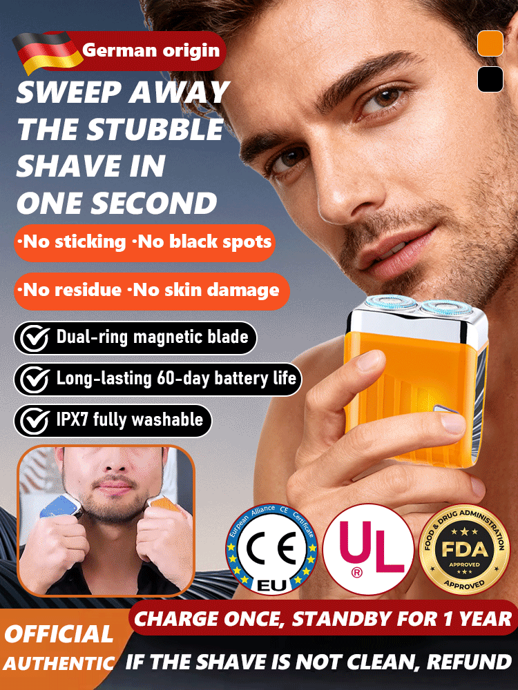 Stop using traditional razors! Sweep away stubble with the Alloy Double-Head Electric Shaver.💯