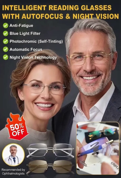 Clinically proven by the Eye Institute! 🏥  Blocks 99% of blue light 🛡️, instantly transforming into sunglasses outdoors! ☀️➡️🕶️
