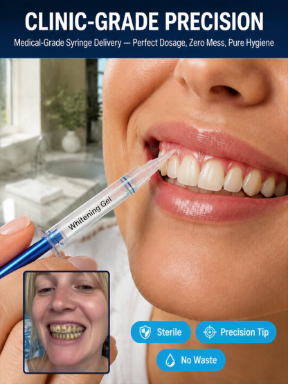 Erases away 10 years of old yellow stains. Seals unsightly gaps between teeth. Regain the youthful appearance of your 20s. Say goodbye to sensitivity and pain. Teeth as strong as iron.