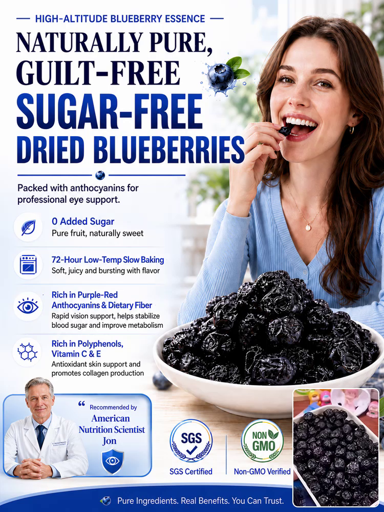 🫐【 TODAY ONLY: Buy 1 Get 1 Free! 】👉 Premium Canadian Wild Dried Blueberries | Zero Sugar Antioxidant Superfood