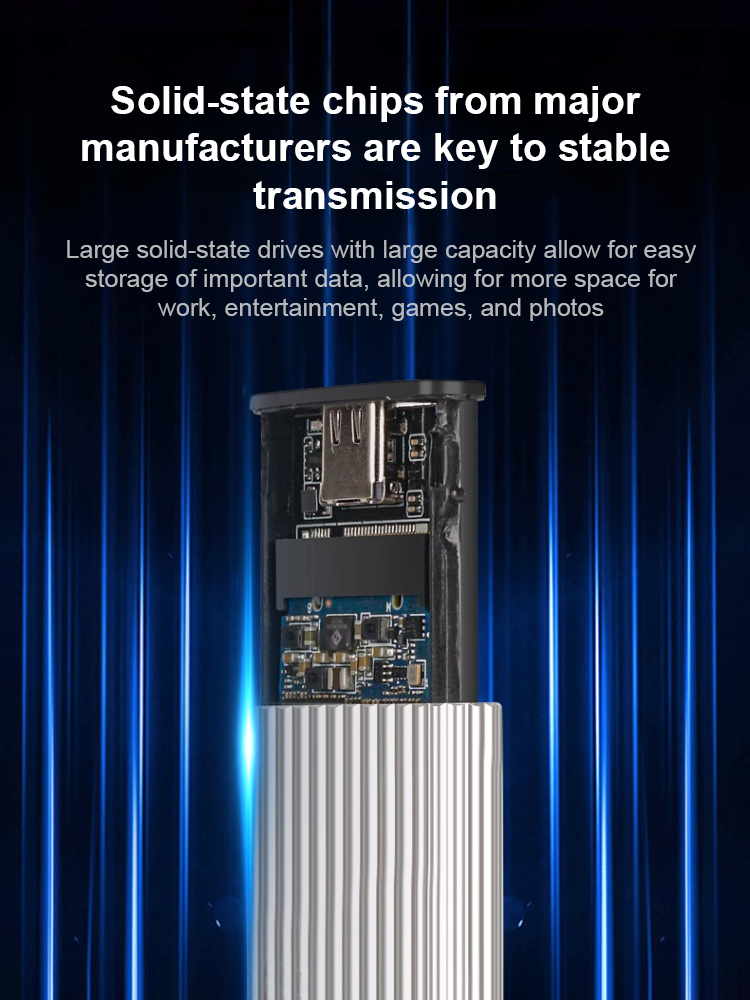 16TB Type-C Portable SSD: Universal for all devices, 1GB/s read speed, stable storage, no lag