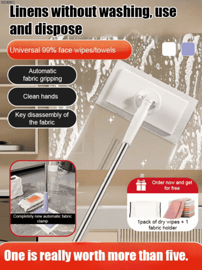 Automatic Mop 2.0 Keeps Your Hands Clean, No Need to Wash Your Hands, Say Goodbye to Scratching Your Hair!