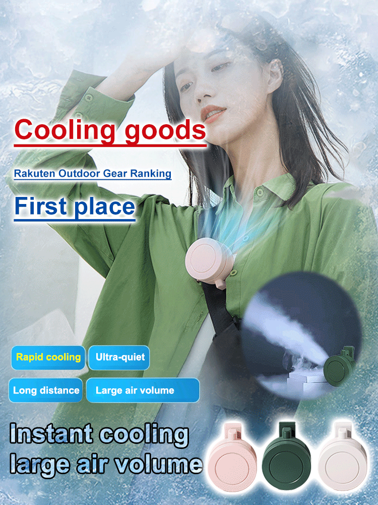 💨 Neck-mounted air conditioner fan with 360° surround airflow, bringing a cooling experience even at 40°C!