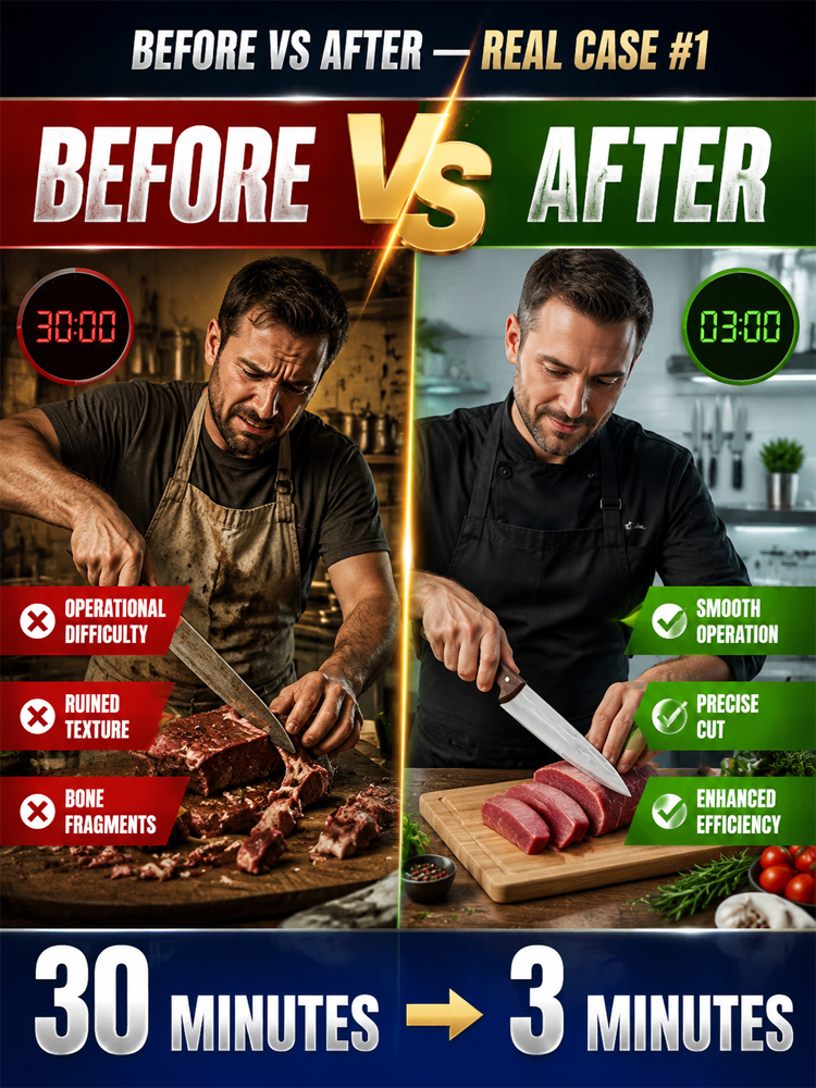 Aerospace-grade alloy blades ensure 20 years of lasting sharpness. Slicing meat is as easy as cutting tofu.