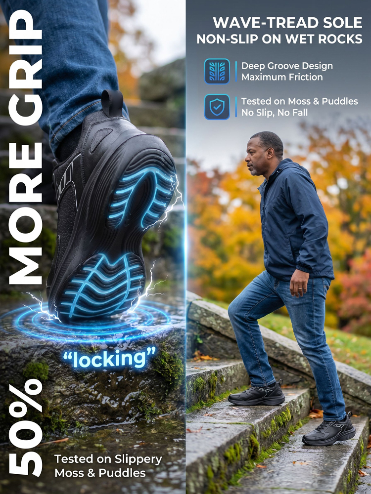 [Whole cowhide] Non-slip and durable men's sports shoes