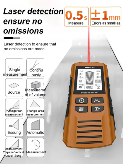 Multifunctional wall detector