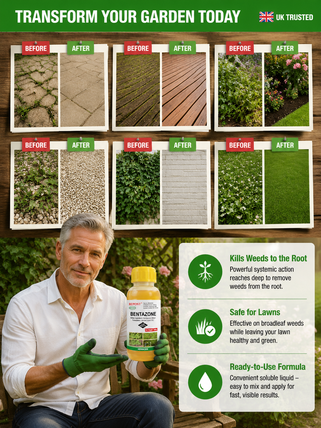 🔥 Weeds Never Grow Again! One spray kills them from the root, no weeds for 3 years!  🔬 【International Top Agricultural and Forestry Technology Laboratory】5 Years of Core R&D