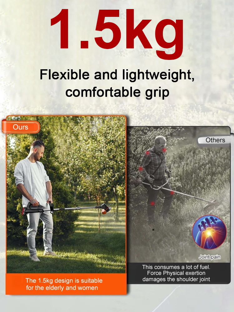 Lightweight lithium battery garden lawn mower