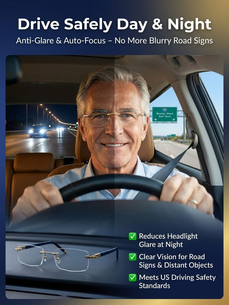 【Vision Restored to 20-Year-Old Condition】Smart Zoom Comfort Reading Glasses