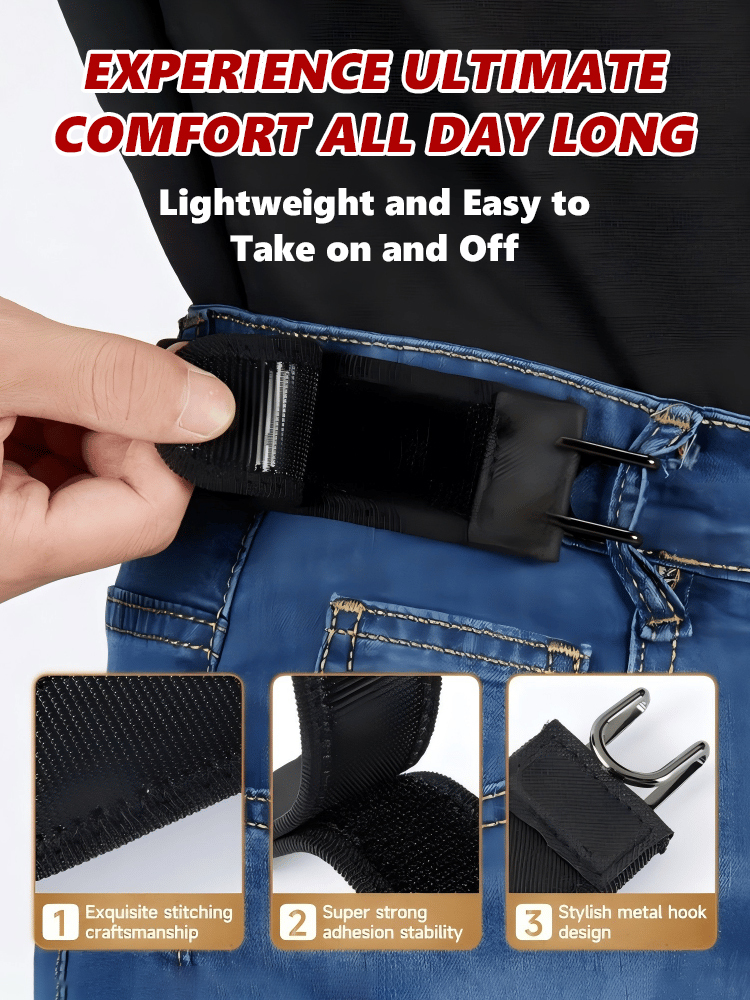 “Tactical Metal Hook Elastic Belt: A perfect fit every time.” 🔗⚙️