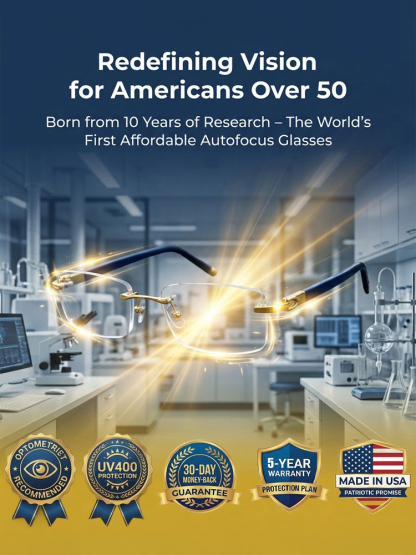 【Vision Restored to 20-Year-Old Condition】Smart Zoom Comfort Reading Glasses