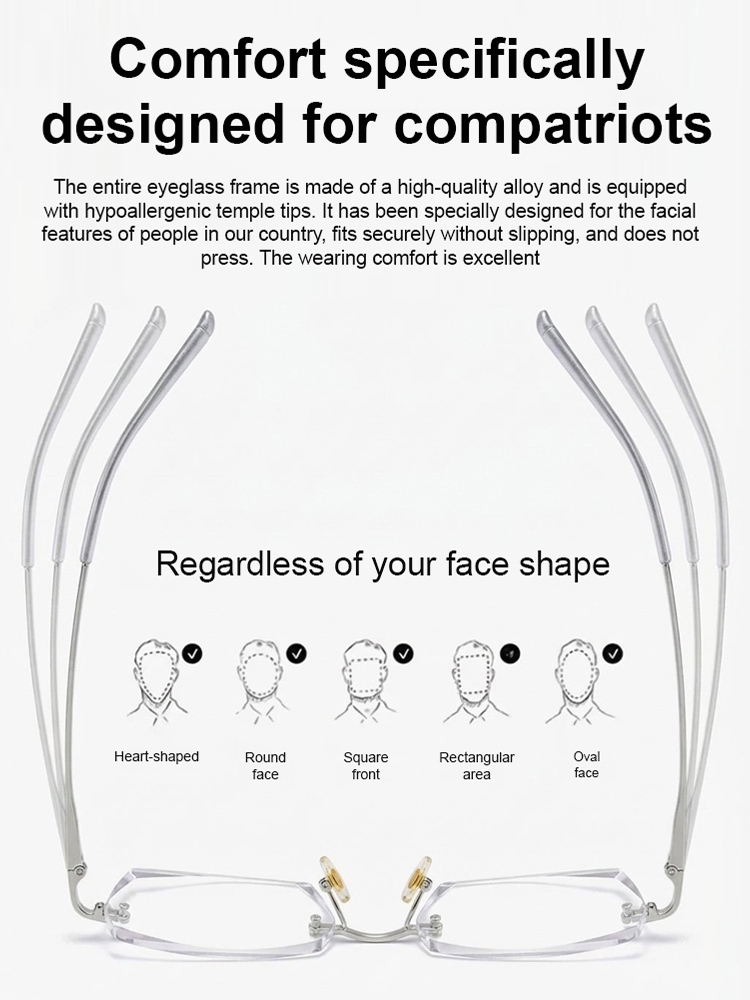 [A Lifetime Companion] Auto-Focus Reading Glasses — Crystal Clarity, Near and Far Say goodbye to constantly switching glasses!