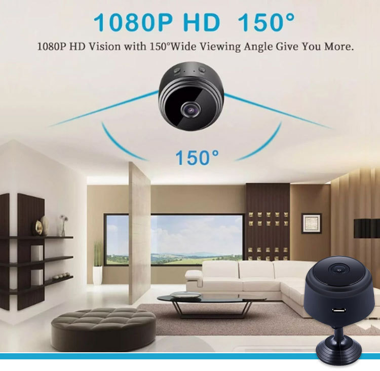 🥇High-definition night vision, 360-degree non-wide-angle mini camera