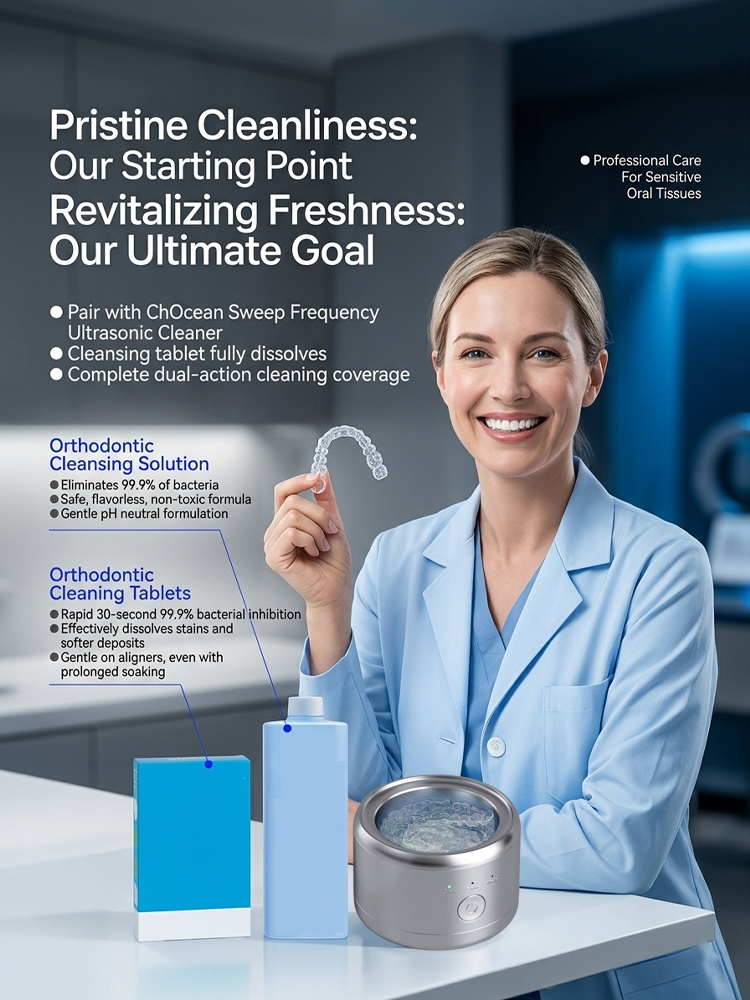 Deep-Clean Your Dentures in Just 5 Minutes: Professional Ultrasonic + UV Technology Kills 99.9% of Bacteria 🦷
