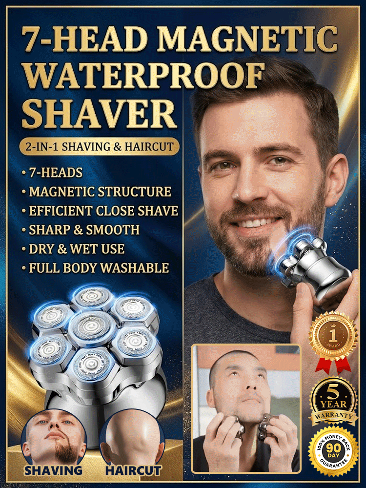 99.99% UVC sterilization; multi-functional, meeting shaving needs for head, face, body, and intimate areas. 100% waterproof.