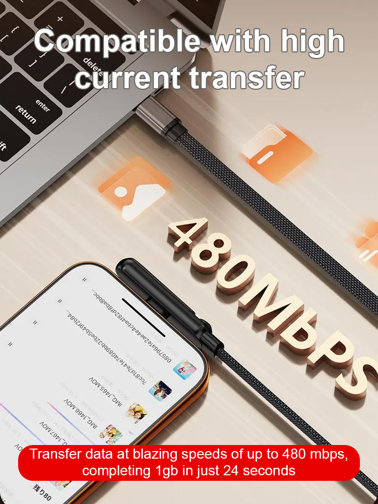 🥰Kabel 2 w 1 do szybkiego ładowania ze stopu cynku | Pełne ładowanie 240 W | Oglądanie i jednoczesne ładowanie bez przegrzania🎊