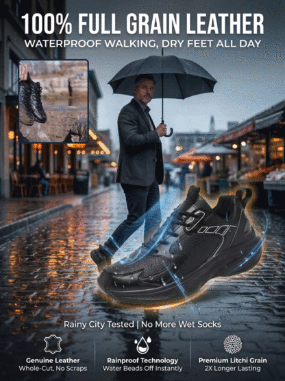 [Whole cowhide] Non-slip and durable men's sports shoes