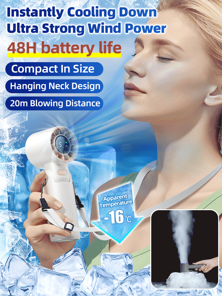 Cool Down by 15°C in Just 1 Second! Turbo Fan: Beat the 45°C Scorching Heat—100x More Powerful Than Ordinary Fans.
