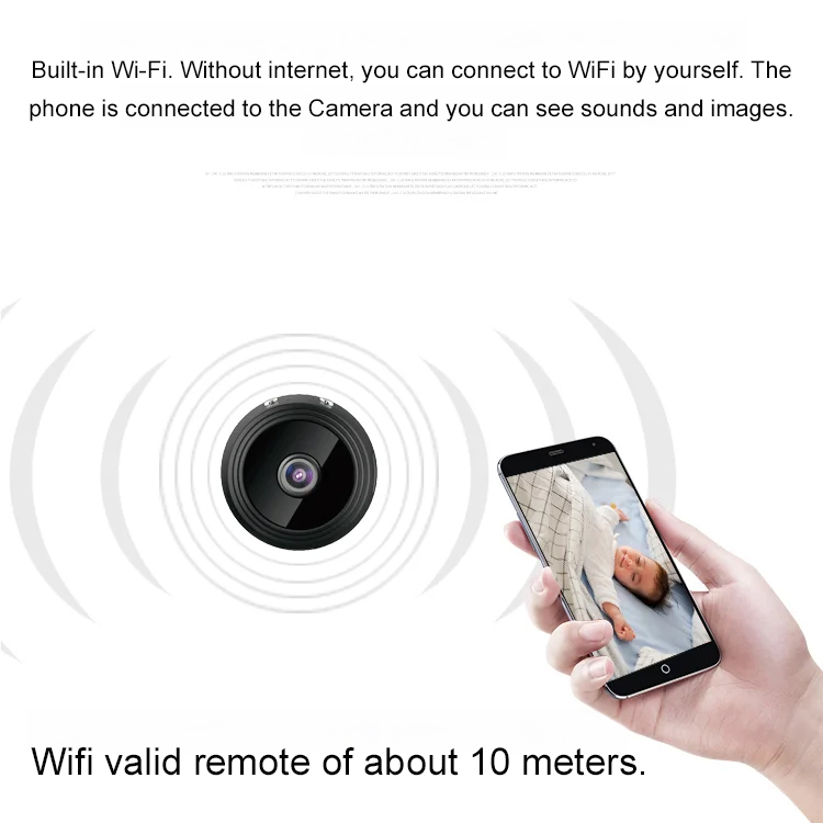 🥇High-definition night vision, 360-degree non-wide-angle mini camera