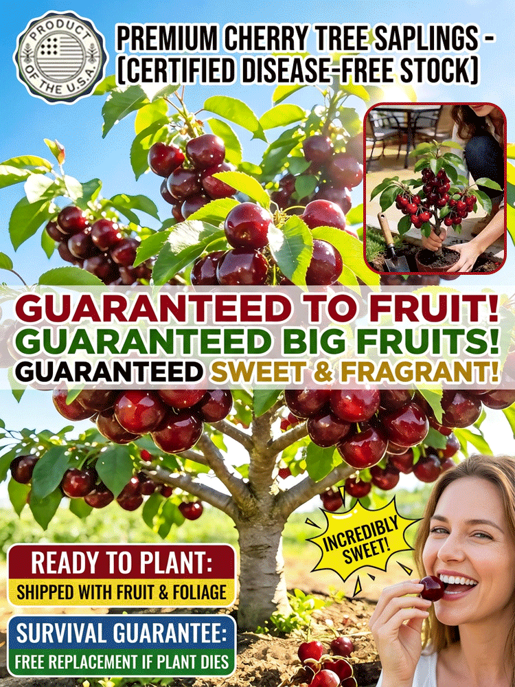 Non-GMO cherry seedlings, shipped with original soil🌍, 100% survival rate💯!