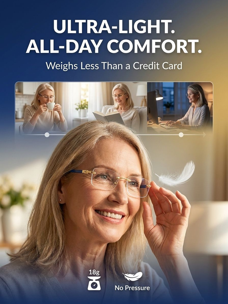 【Vision Restored to 20-Year-Old Condition】Smart Zoom Comfort Reading Glasses