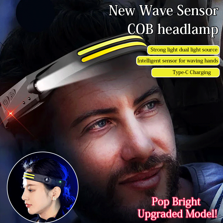 ACA Recommended + UL1576 Certified, this wave-sensor COB headlamp is an essential for outdoor work!😍
