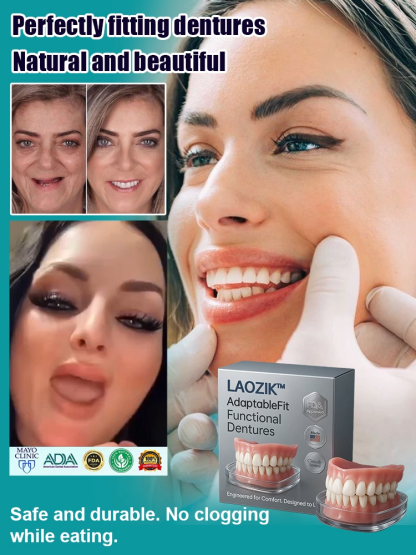 360-degree perfect smile.-Comfortable denture set that supports facial structure😁