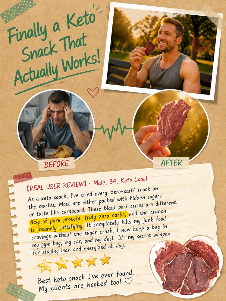 🚀 Protein-Powered Crispy Meat: 15g protein in 1 bag, Fuel your day, Zero carb!