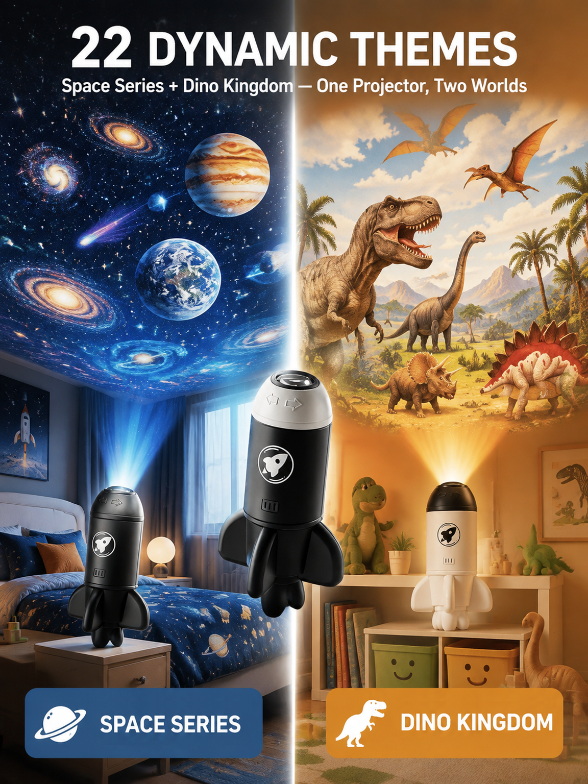 Instantly transform any boring room into an immersive galaxy. High-definition dynamic projection for the ultimate chill vibe. 🚀
