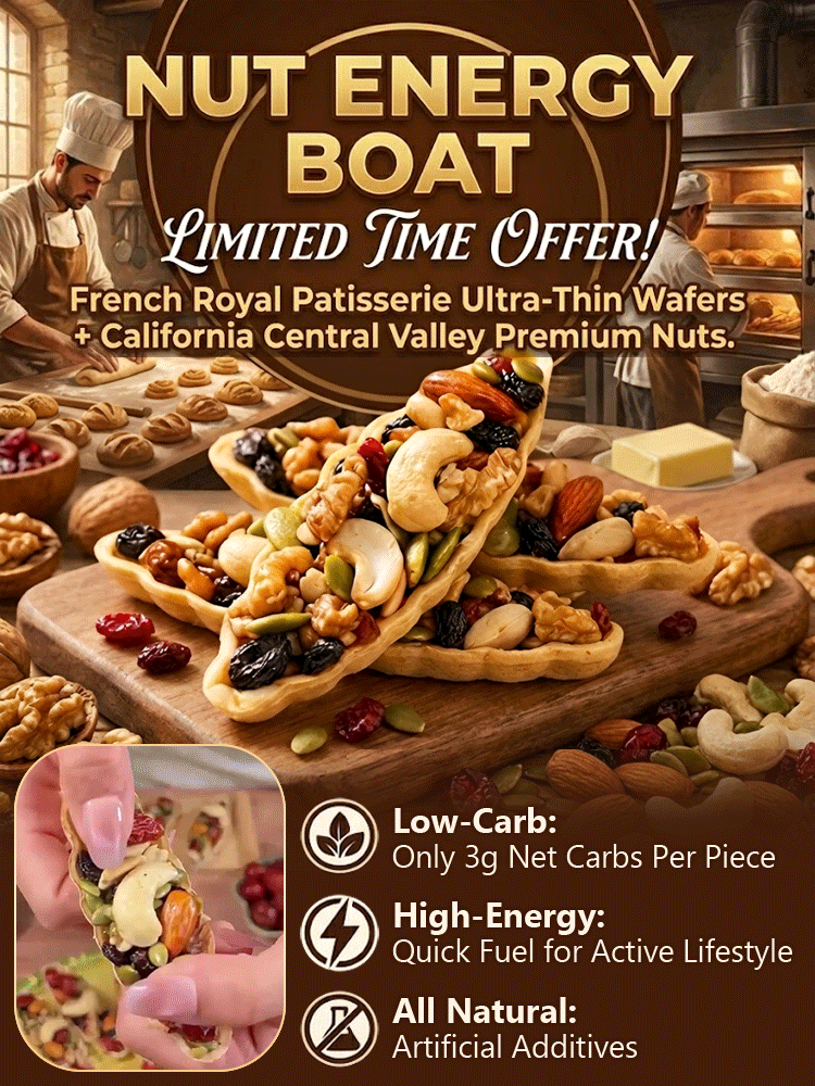 Exhausted from Late Nights? 2 Eight-Treasure Nut Crisps Daily, 0-Sugar Meal Replacement to Regain Vitality!