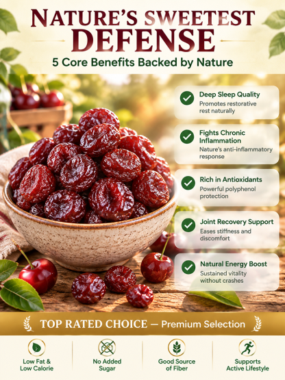 [Say Goodbye to Joint Aches and Swelling] Premium Montmorency Dried Cherries