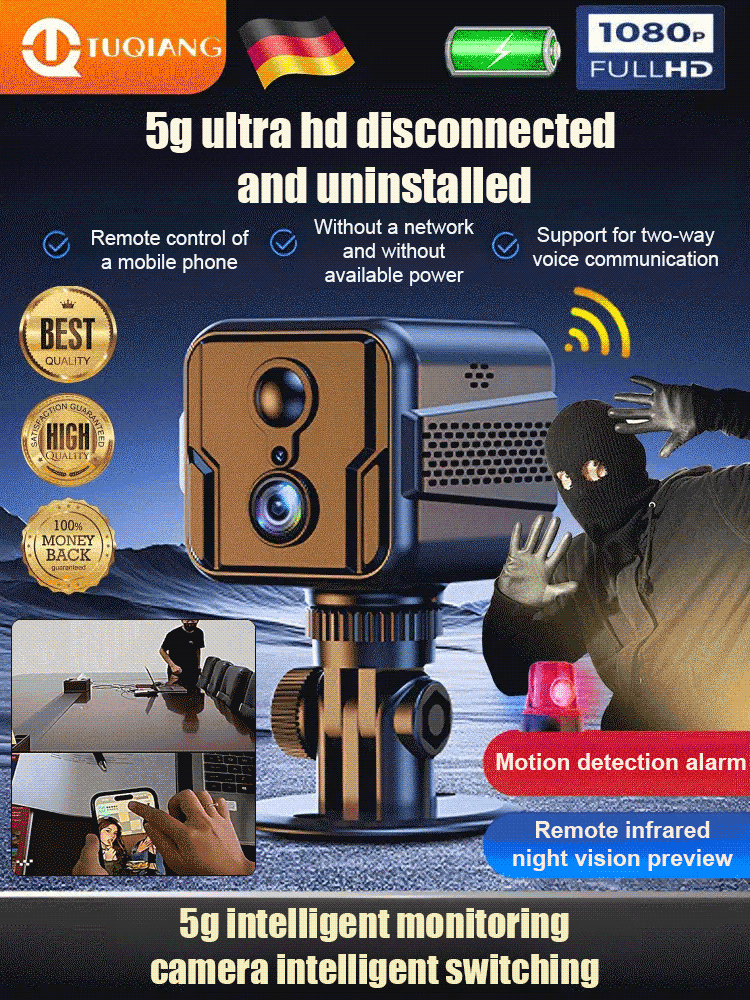 💰 No Wi-Fi required, no wiring needed—absolutely no monthly fees for life. 🚀 An invisible, wireless, high-definition security camera.