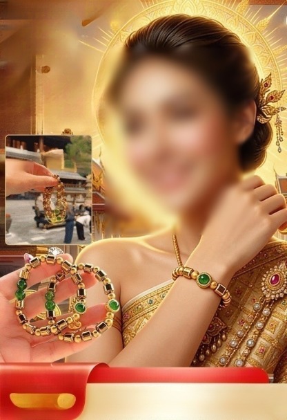 【อาจารย์ปลุกเสก】สร้อยข้อมือหยกโชคลาภร่ำรวย