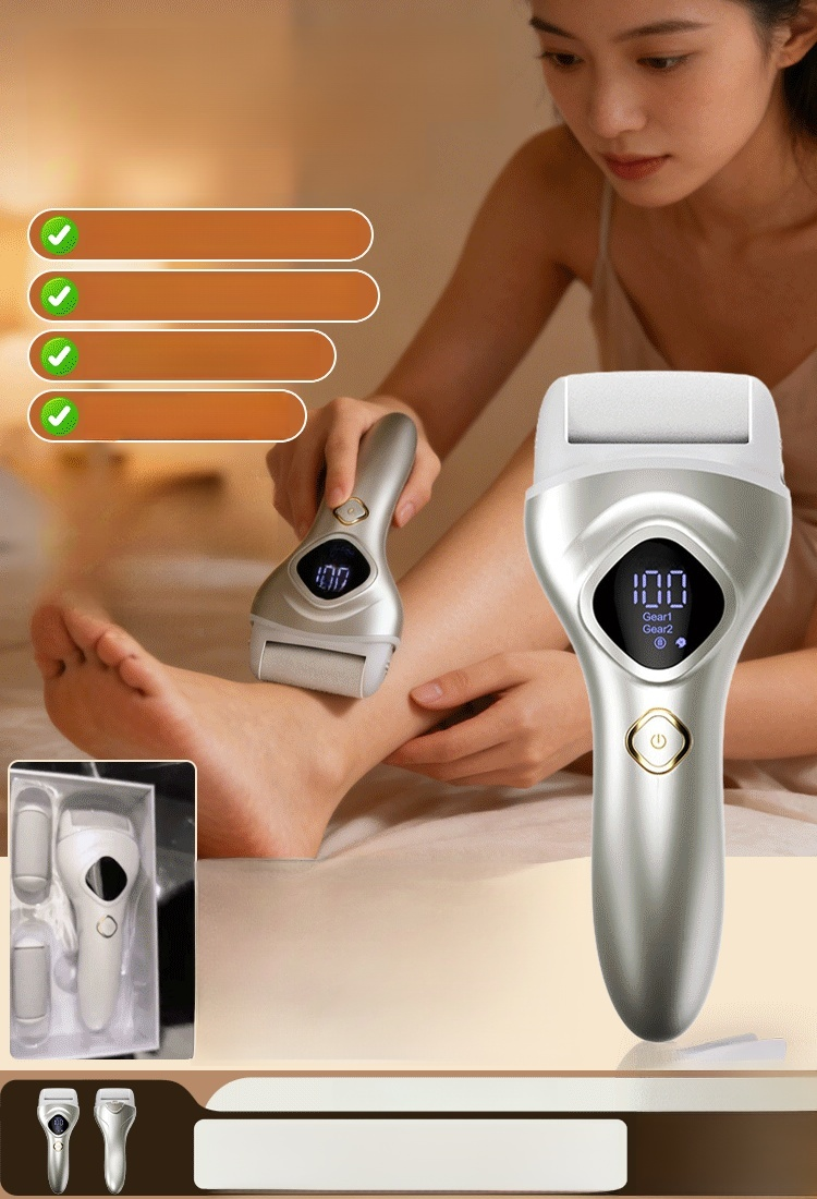 [ผิวเนียนนุ่มและกระจ่างใส] เครื่องขัดเท้าไฟฟ้าแบบ ล้างทำความสะอาดได้ รุ่น LCD