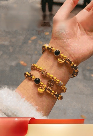 【อาจารย์ปลุกเสก】สร้อยข้อมือหยกโชคลาภร่ำรวย