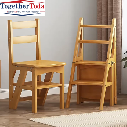 🪑🔜🪜 Dual-Purpose Step Stool: Chair & Ladder in One!