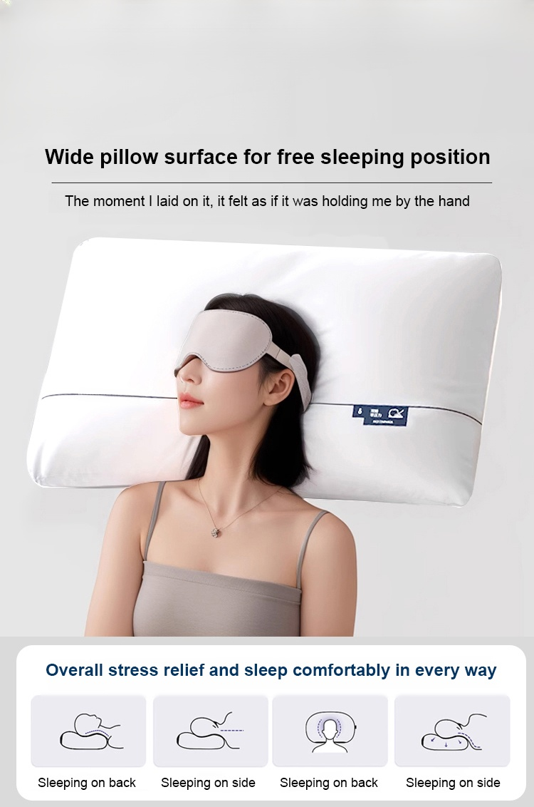 😴Slow rebound memory foam pillow 🥰Supports the cervical spine and improves forward neck tilt