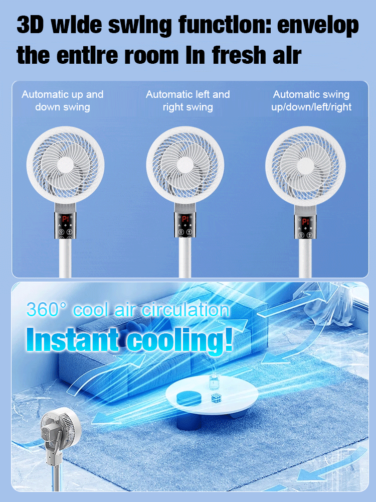 🏡🍹The air circulation fan can cool down a 100-square-meter room in just 30 seconds.
