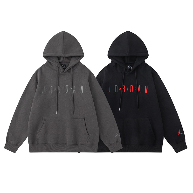 AIR JORDAN 刺繍入り純綿フード付きスウェットシャツ