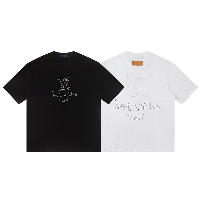 LOUIS VUITTON 刺繍入りレタークルーネックTシャツ