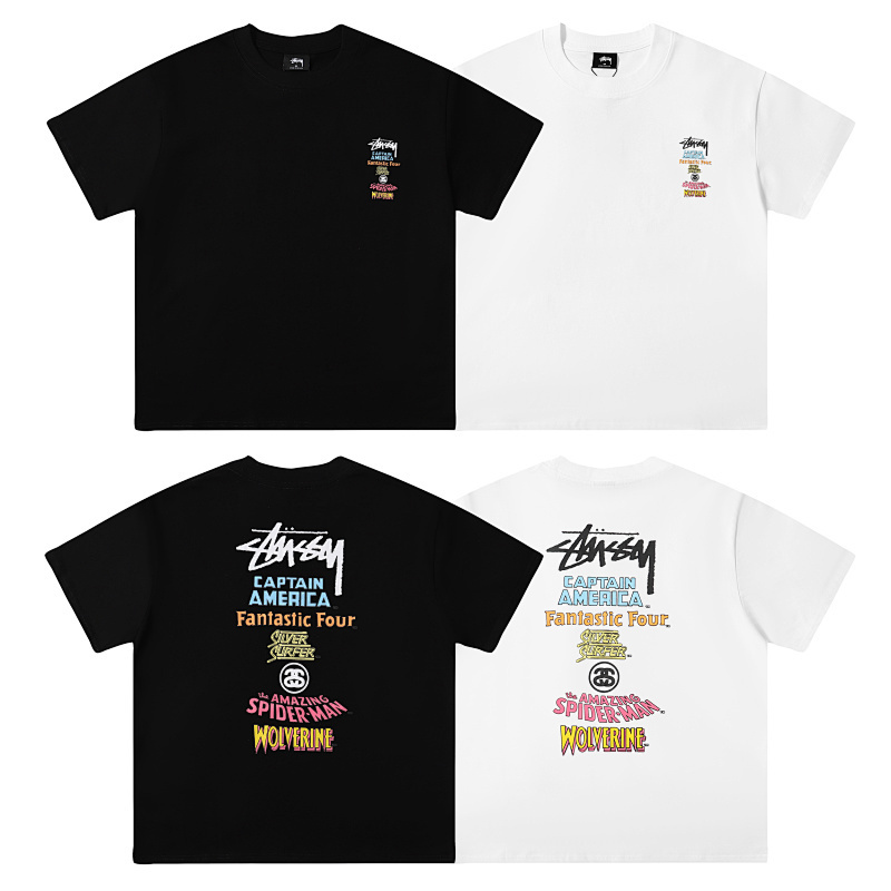 STUSSY ストリートスタイルプリントTシャツ