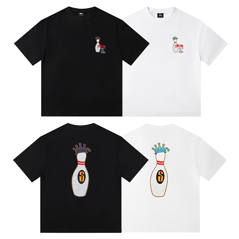 STUSSY クリエイティブプリント カジュアルTシャツ