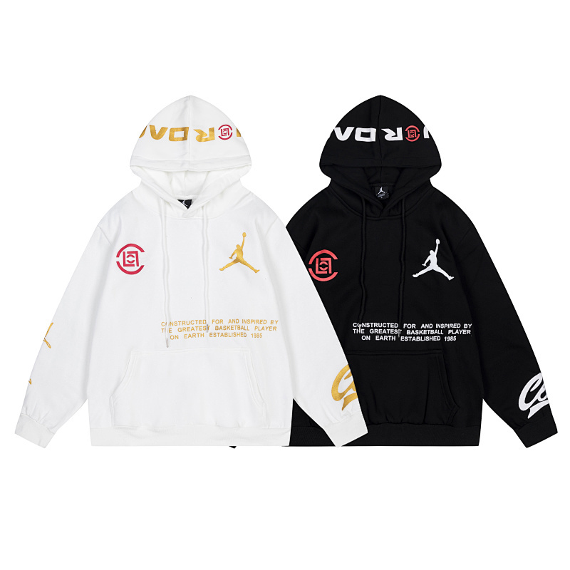 AIR JORDAN プリント入りコットン製フード付きスウェットシャツ