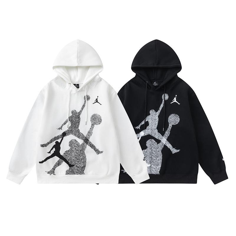 AIR JORDAN プリント入りコットン製フード付きスウェットシャツ