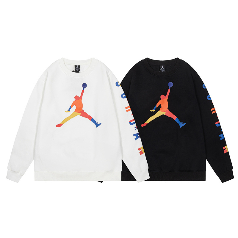 AIR JORDAN カラープリントのカジュアルクルーネック スウェットシャツ