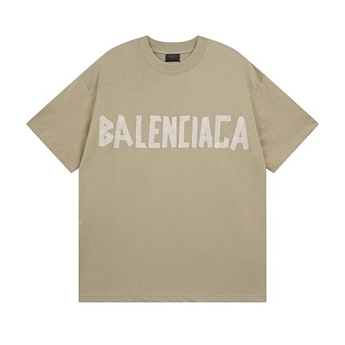 Balenciaga24SS テープシリーズプリント ウォッシュ加工半袖 T シャツ