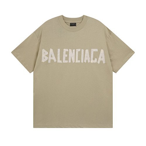 Balenciaga24SS テープシリーズプリント ウォッシュ加工半袖 T シャツ