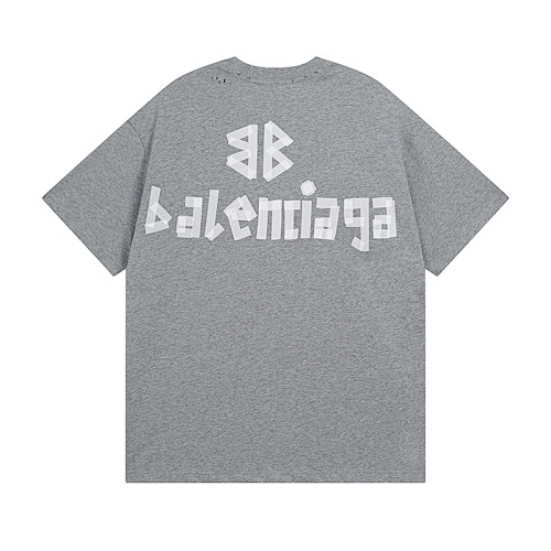 Balenciaga24SS テープシリーズプリント ウォッシュ加工半袖 T シャツ